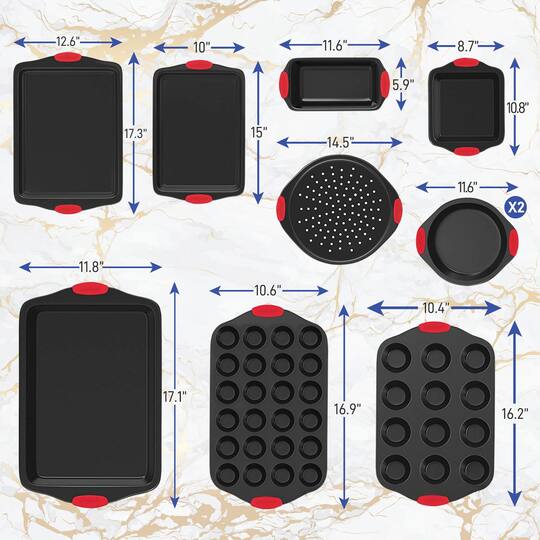 NutriChef™ 10-Piece Non-Stick Kitchen Oven Baking Pan Set